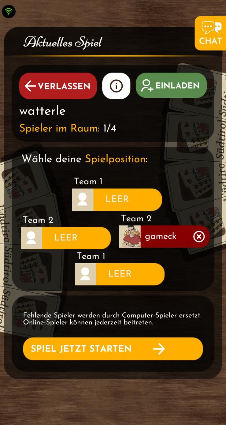 Watten online spielen – Spiel erstellen ohne Anmeldung